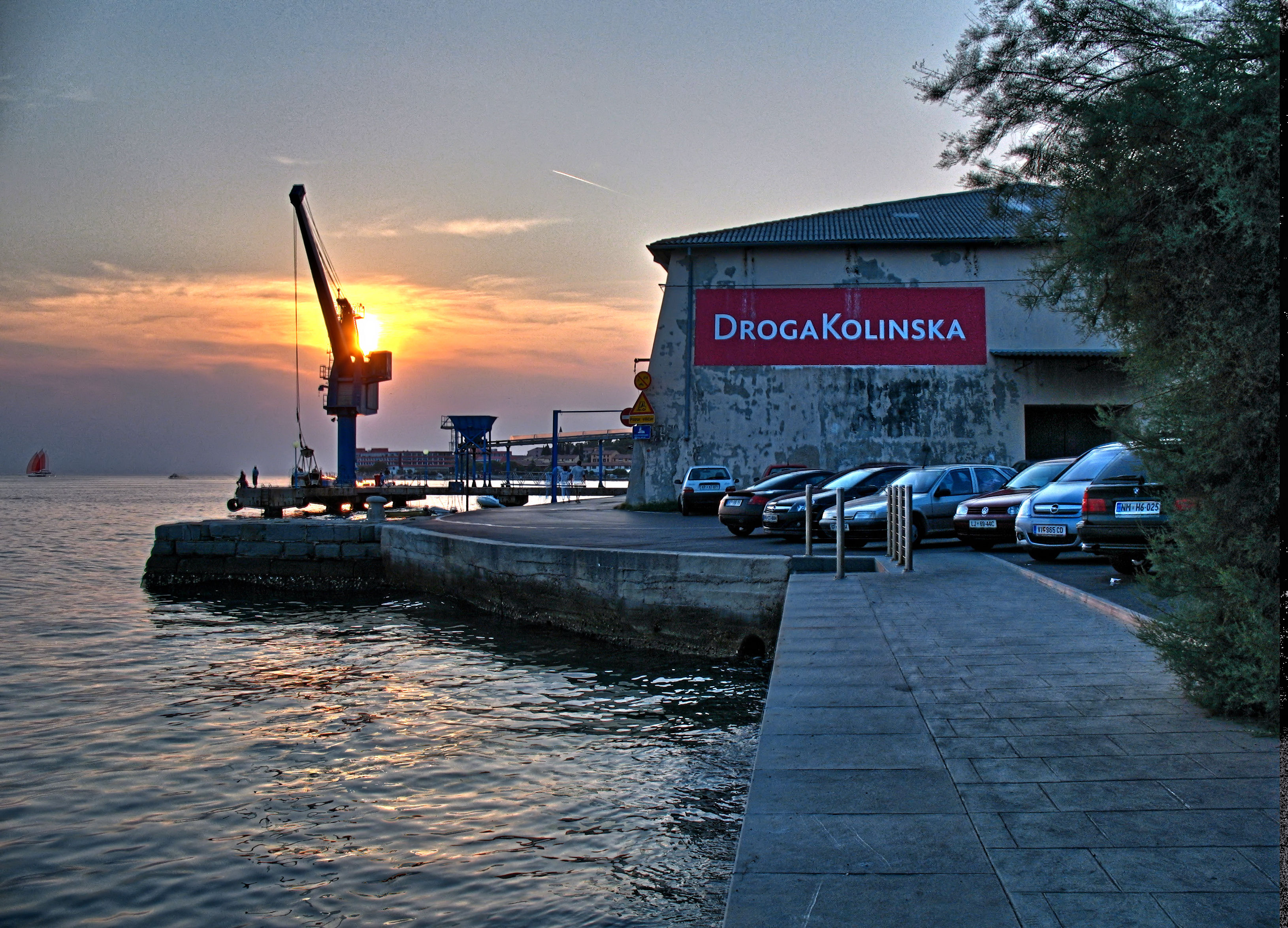 Monfort at sunset along the Portorož coast